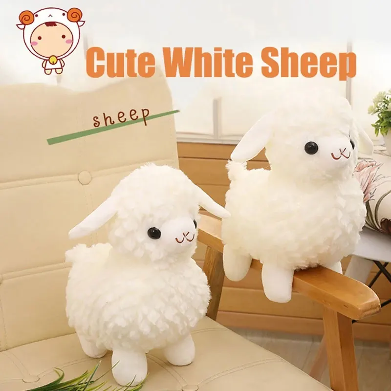 White Alpaca Sheep Llama Stuffed Plush Toy - Image 12