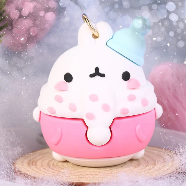 Molang Rabbit Korean Cartoon Keychain Cute And Exquisite Pvc Cartoon Doll Key Chain Hanging Decoration Keyring Accessories - Image 9