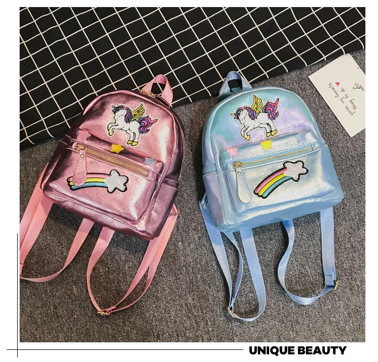 Holographic Backpack Unicorn Patches Rainbow Cloud Star - Image 12