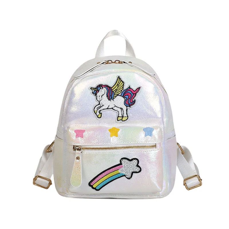 Holographic Backpack Unicorn Patches Rainbow Cloud Star - Image 13