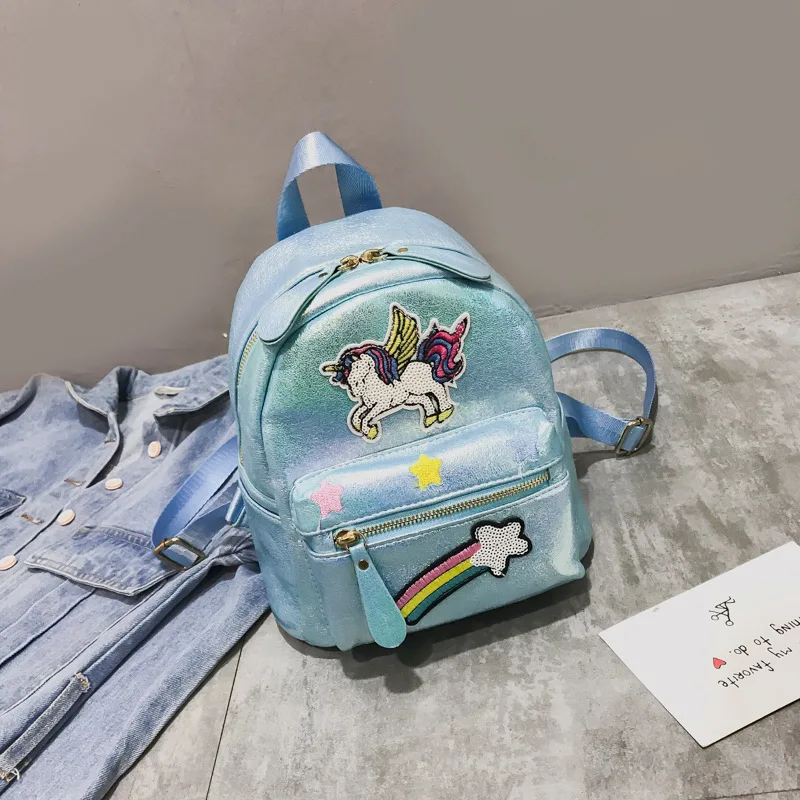 Holographic Backpack Unicorn Patches Rainbow Cloud Star - Image 14