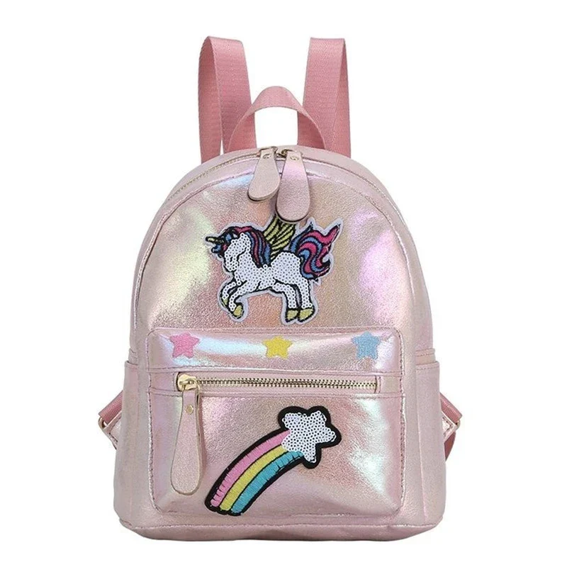 Holographic Backpack Unicorn Patches Rainbow Cloud Star - Image 15