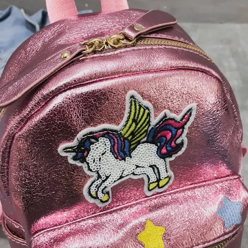 Holographic Backpack Unicorn Patches Rainbow Cloud Star - Image 20