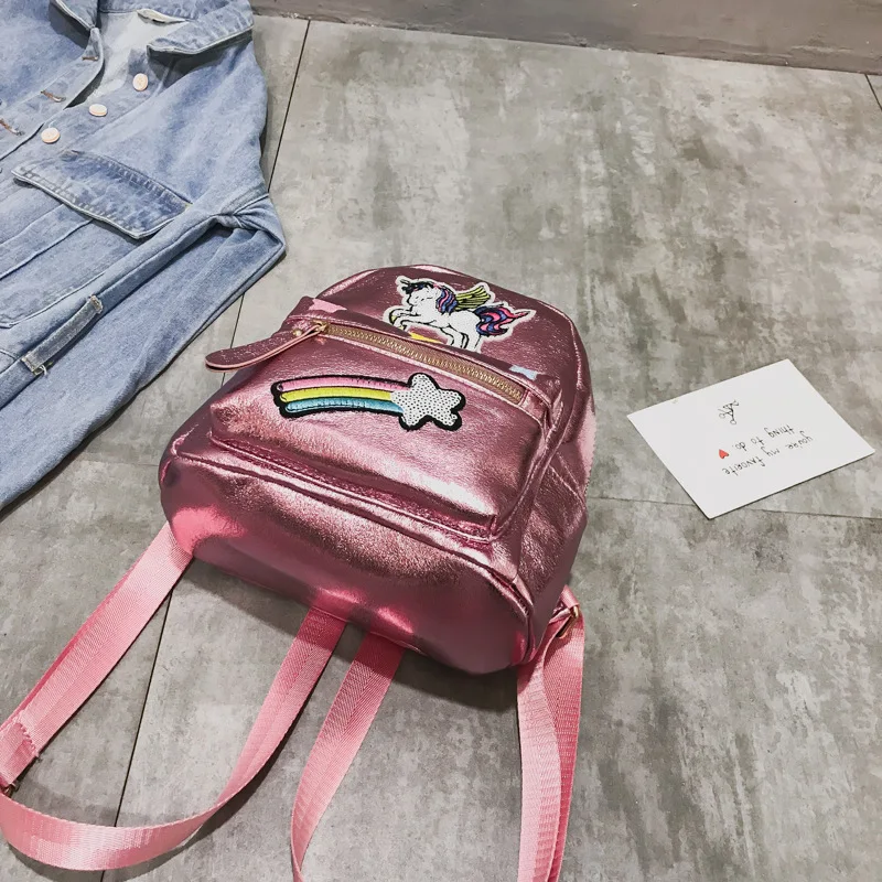 Holographic Backpack Unicorn Patches Rainbow Cloud Star - Image 26