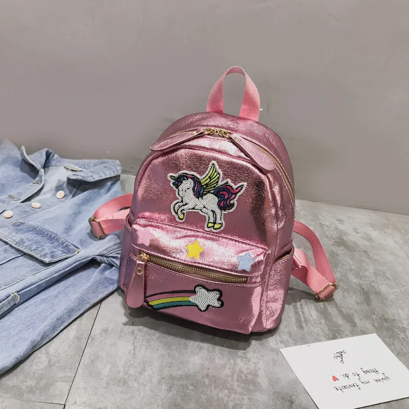 Holographic Backpack Unicorn Patches Rainbow Cloud Star - Image 9