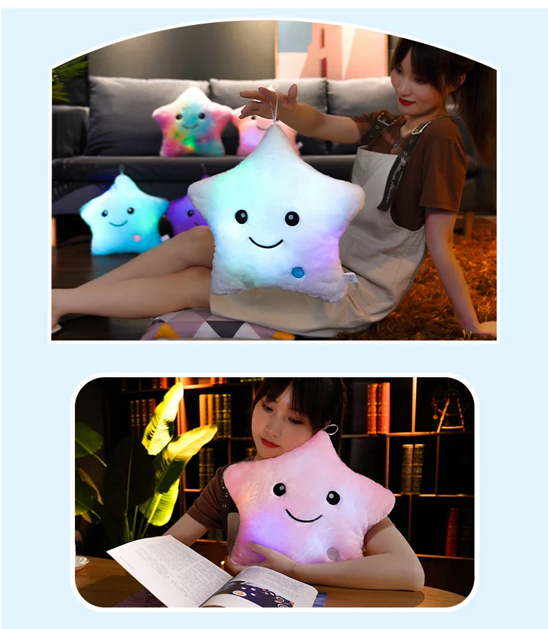 Luminous Star Plush Glowing LED Stars Cushion - Image 8