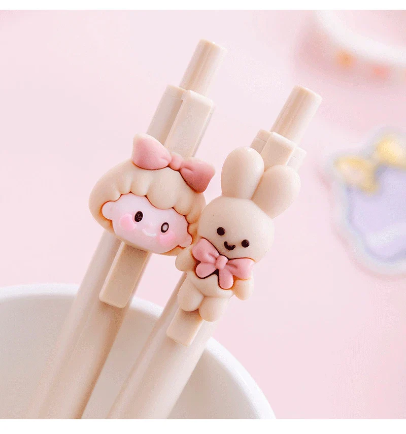 4 Kawaii Rabbit Mechanical Gel Ink Pens School Office Writing Supplies Stationery Pen 0.5mm - Image 10