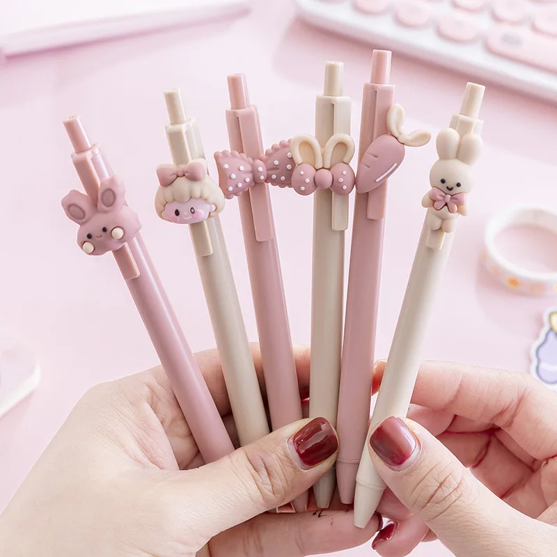 4 Kawaii Rabbit Mechanical Gel Ink Pens School Office Writing Supplies Stationery Pen 0.5mm - Image 4