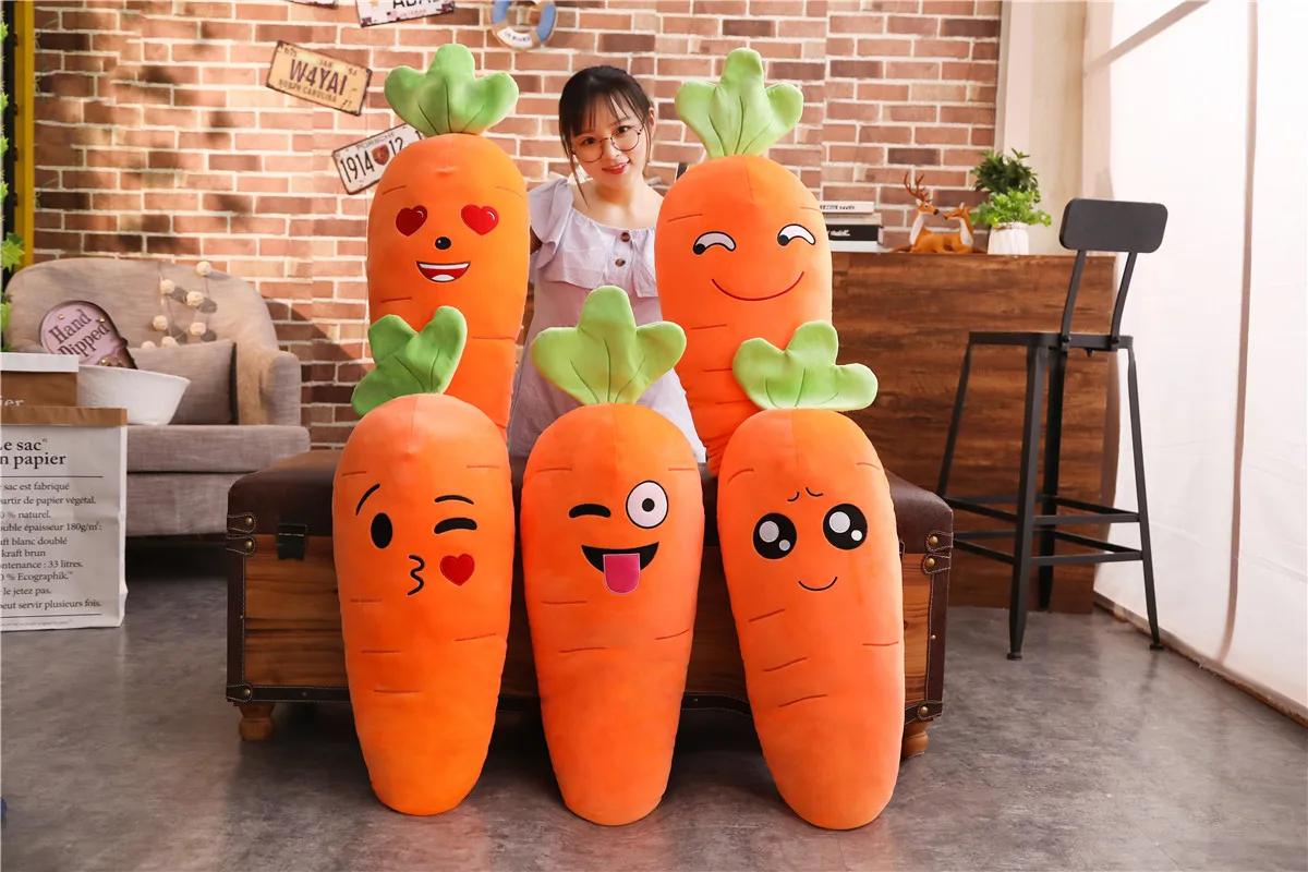 Cartoon Carrot Plant Vegetable Plush Stuffed Soft Toy Huge - Image 21