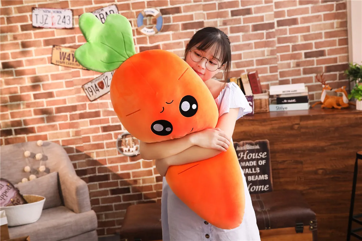 Cartoon Carrot Plant Vegetable Plush Stuffed Soft Toy Huge - Image 23