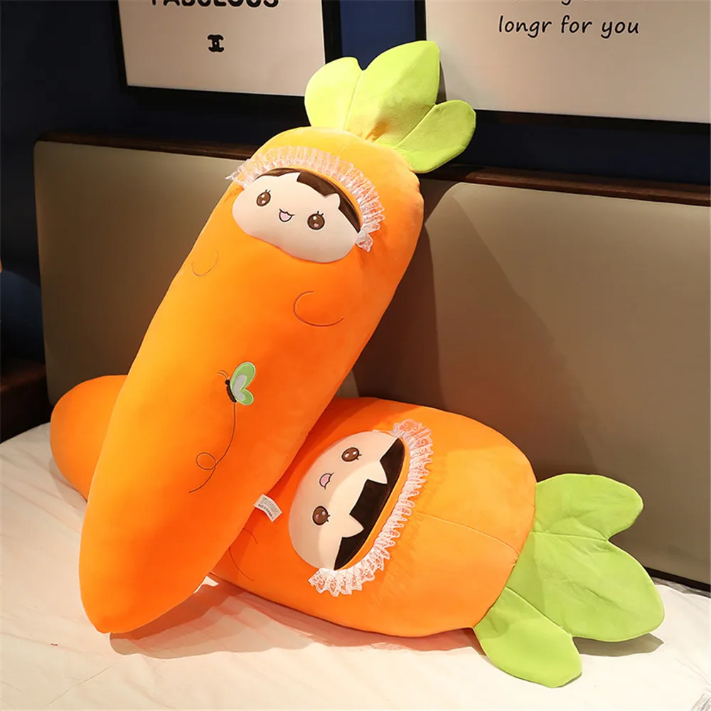 Cartoon Carrot Plant Vegetable Plush Stuffed Soft Toy Huge - Image 8