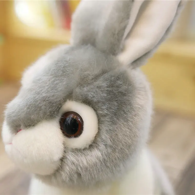 Bunny Rabbit Plush - Brown, Grey, White Stuffed Animal Toy Woodlands - Image 5