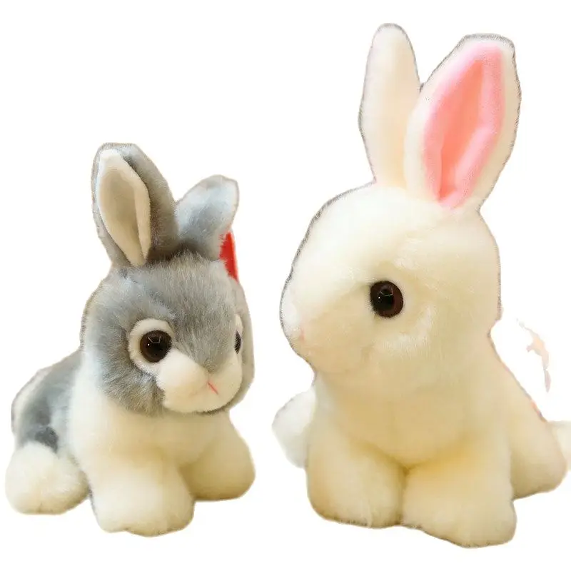 Bunny Rabbit Plush - Brown, Grey, White Stuffed Animal Toy Woodlands - Image 8