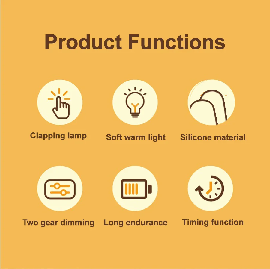 Capybara Silicone Night Light USB Rechargeable Timing Dimming - Image 8