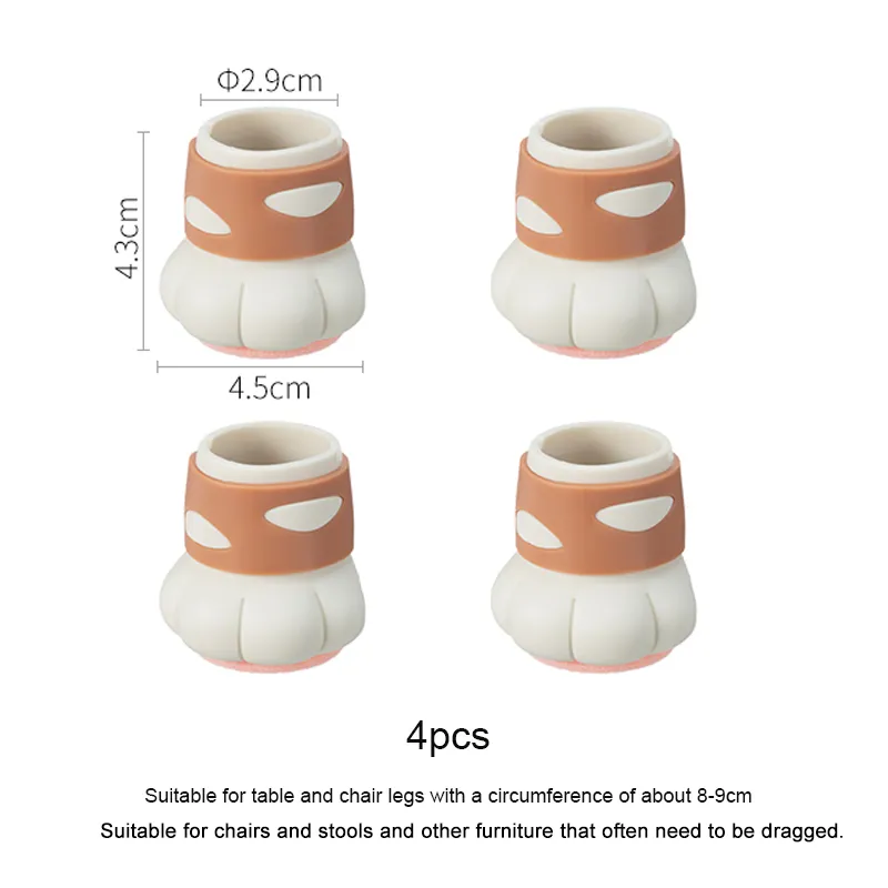 Silicone Chair Leg Caps Cat Claw Foot Pads Home Decor - Image 10