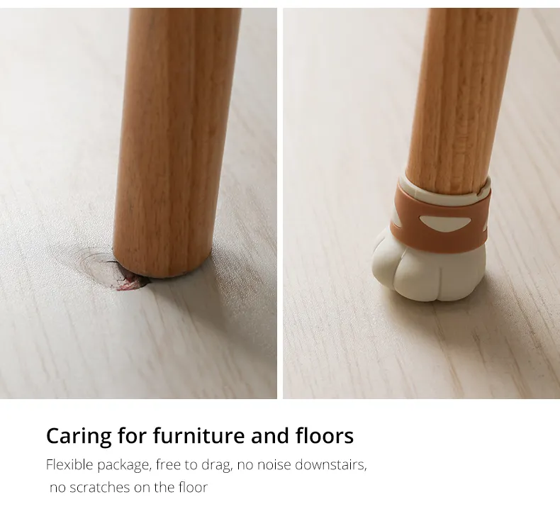 Silicone Chair Leg Caps Cat Claw Foot Pads Home Decor - Image 18