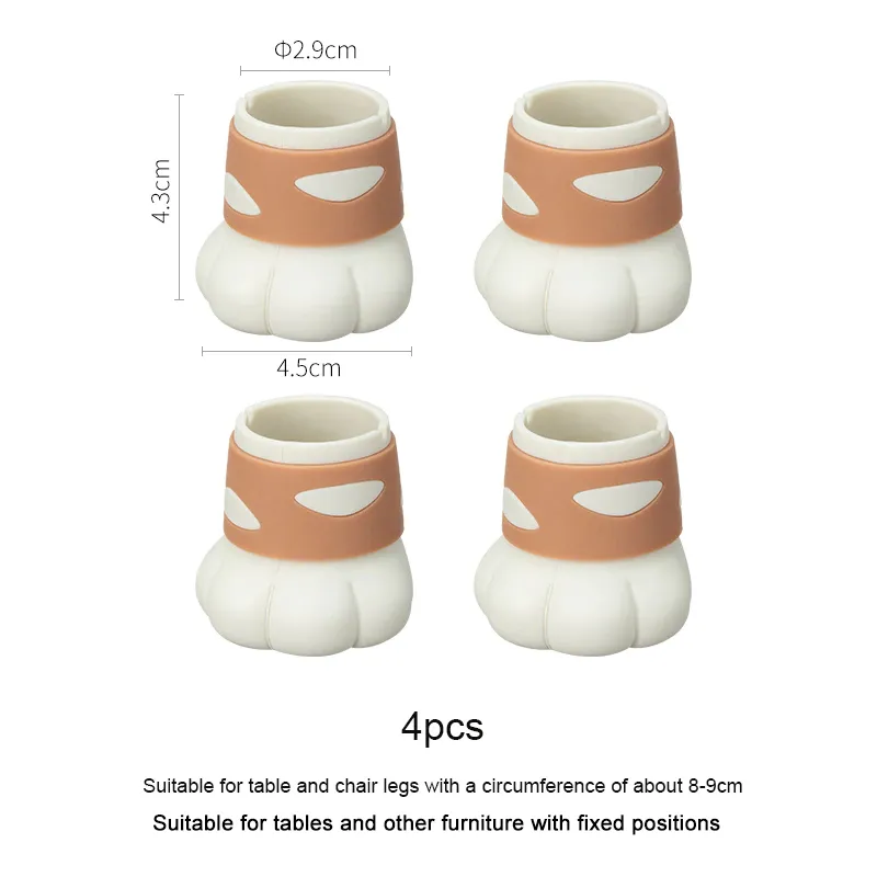 Silicone Chair Leg Caps Cat Claw Foot Pads Home Decor - Image 7