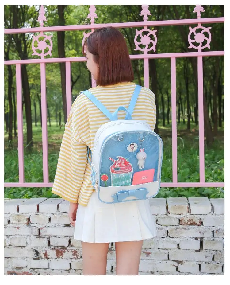 Clear Transparent Bow School Backpack Rucksack Japanese School - Image 19