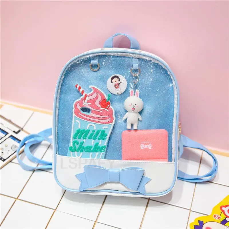 Clear Transparent Bow School Backpack Rucksack Japanese School - Image 6
