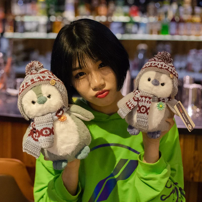 Cosy Penguin With Scarf and Hat Plush Winter Christmas Plush - Image 14