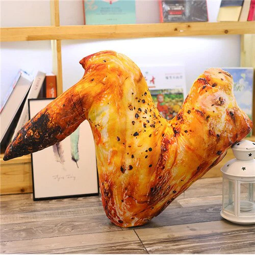 Giant Plush Pillow Chicken Wings, Sausages, Fish Food Simulation - Image 3