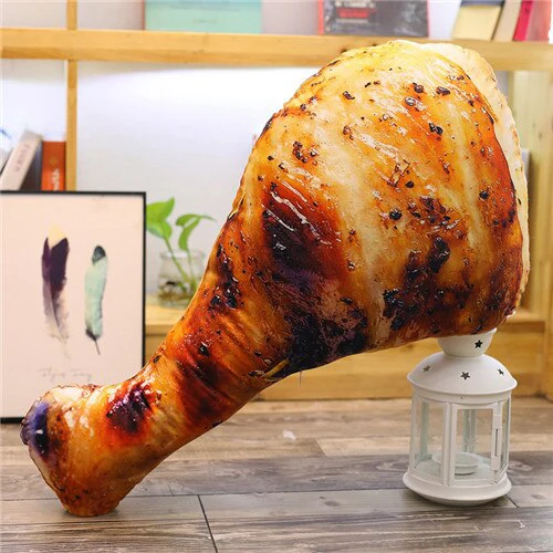 Giant Plush Pillow Chicken Wings, Sausages, Fish Food Simulation - Image 5