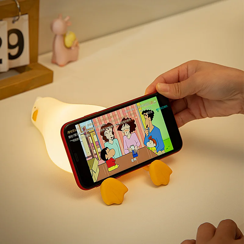 Duck Rechargeable LED Night Light Pat Silicone Lamp Bedside Nightlight - Image 5
