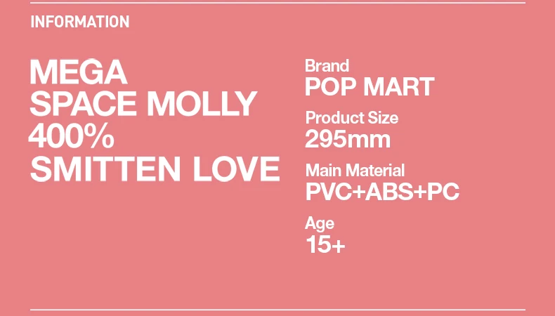 Genuine Pop Mart Mega Space Molly 400% Smitten Love Limited Edition Figure - Image 8