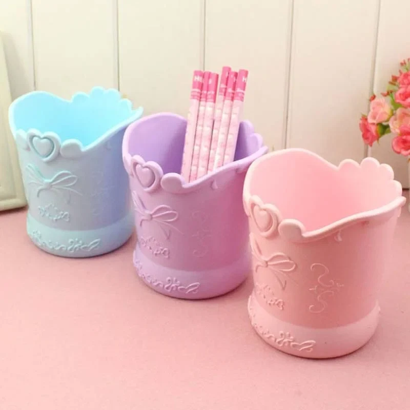 Floral Heart Pen Pot Organiser Tub Holder - Pink, Lilac, Blue - Image 12