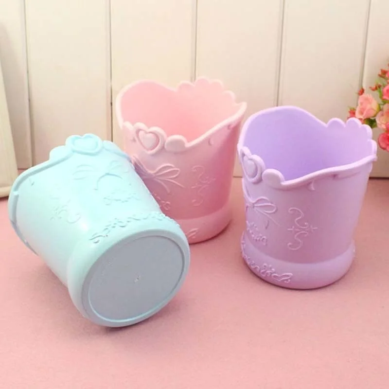 Floral Heart Pen Pot Organiser Tub Holder - Pink, Lilac, Blue - Image 8