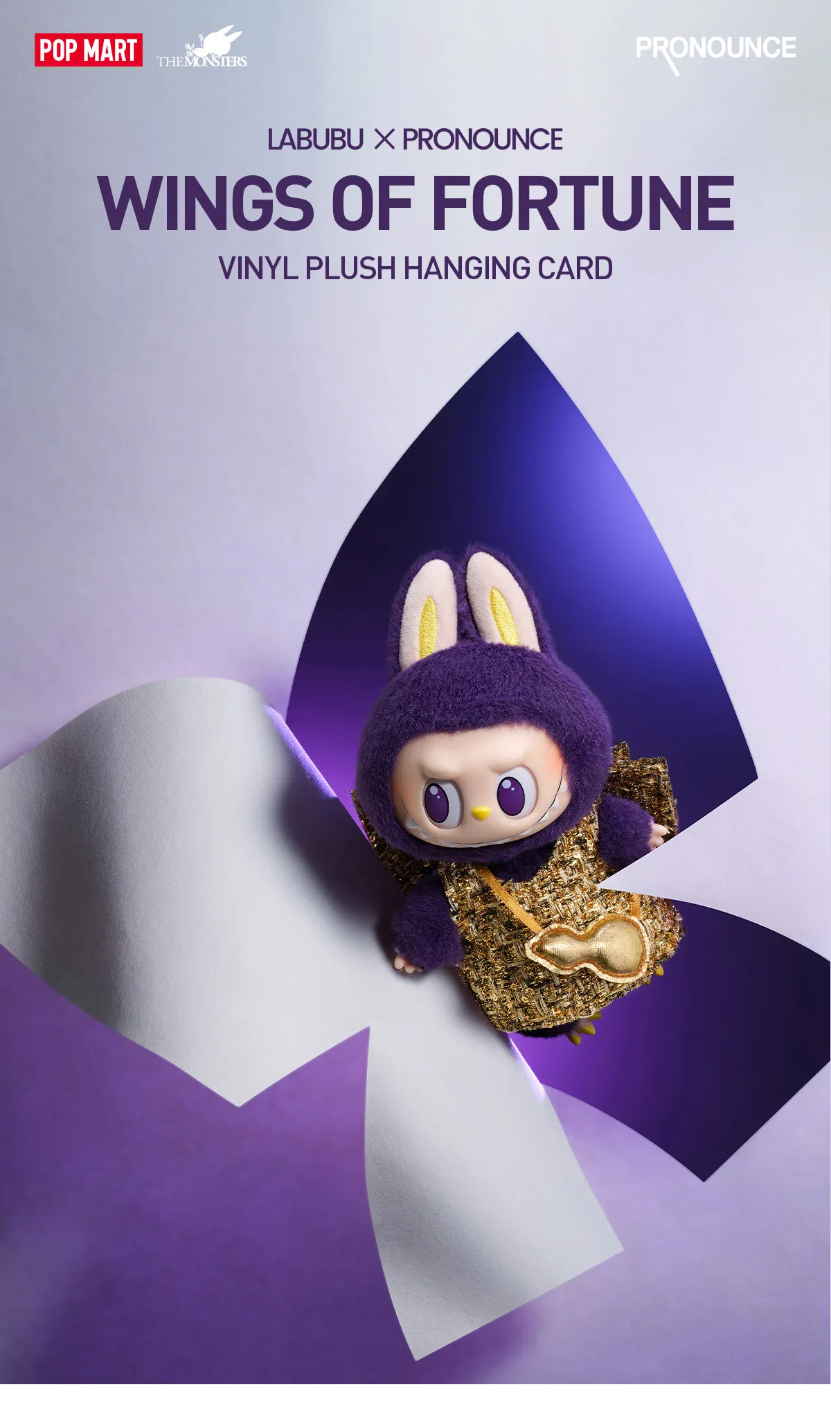 Genuine Labubu × Pronounce - Wings of Fortune Vinyl Plush Hanging Card - Image 12