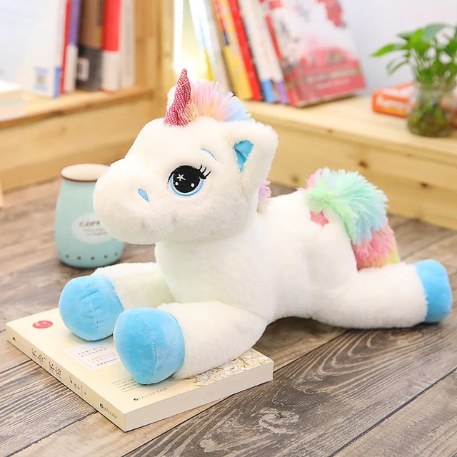 Giant Unicorn Plush Multicoloured, Pink, White, Yellow, Blue (up to 80cm) - Image 3