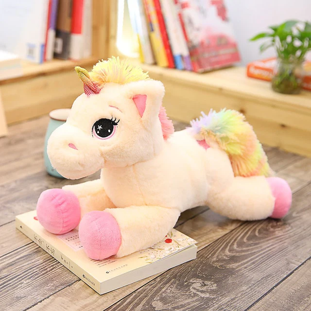 Giant Unicorn Plush Multicoloured, Pink, White, Yellow, Blue (up to 80cm) - Image 5