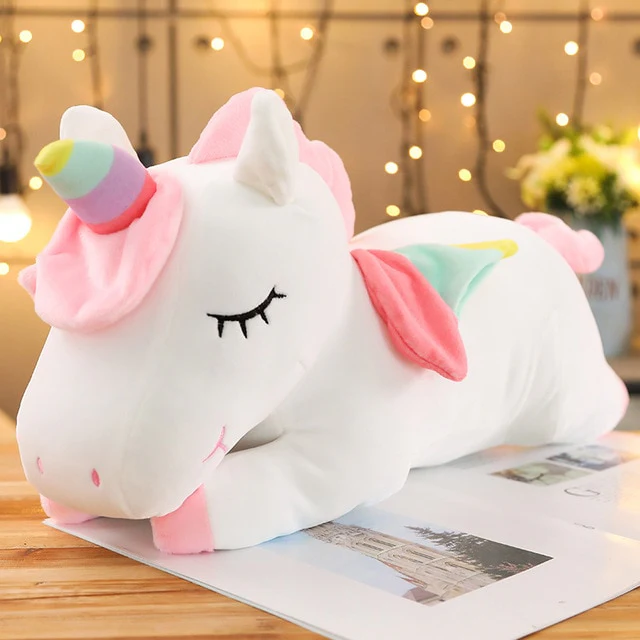 Giant Unicorn Plush Multicoloured, Pink, White, Yellow, Blue (up to 80cm) - Image 7