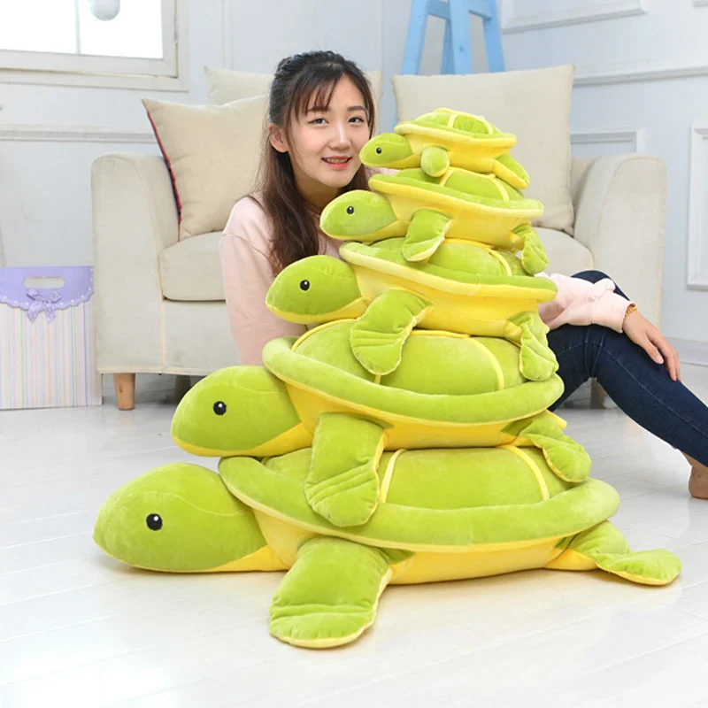 Large Green Turtle Sleeping Pillow Plush Toy - Image 15
