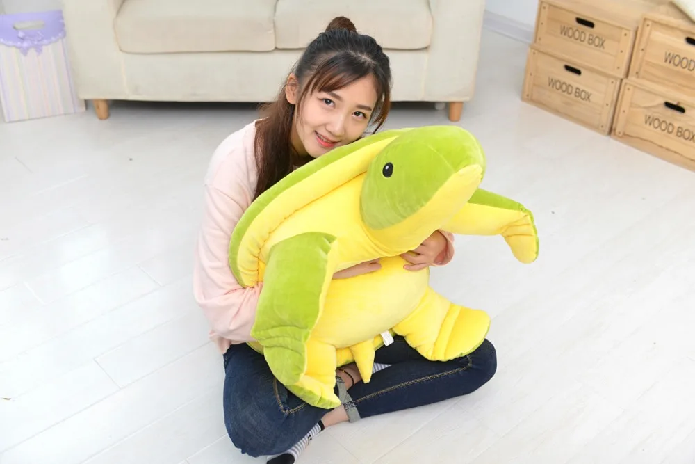 Large Green Turtle Sleeping Pillow Plush Toy - Image 9