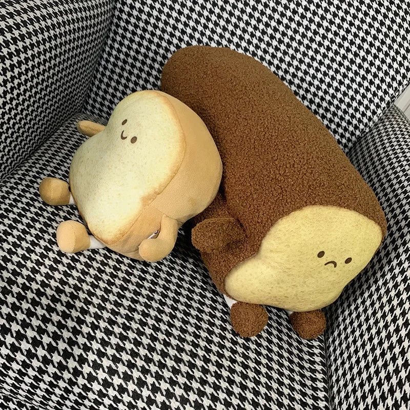 Happy and Sad Face Toast Bread Plushie - Image 3