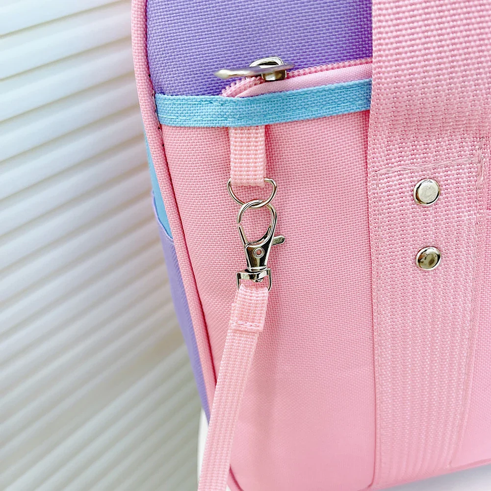 Heart PU Leather Laptop Bag Pastel Handbag Top Handle Japanese Style School Bag - Image 3