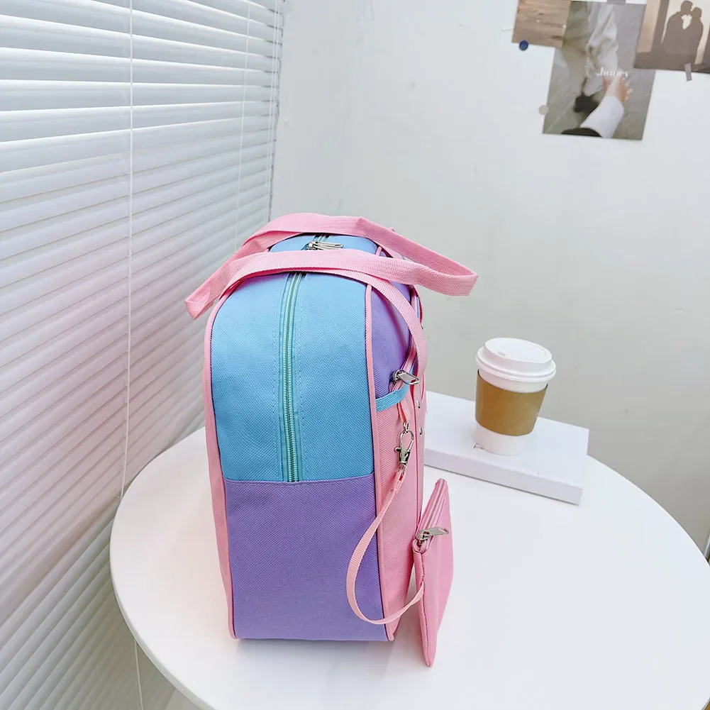 Heart PU Leather Laptop Bag Pastel Handbag Top Handle Japanese Style School Bag - Image 31