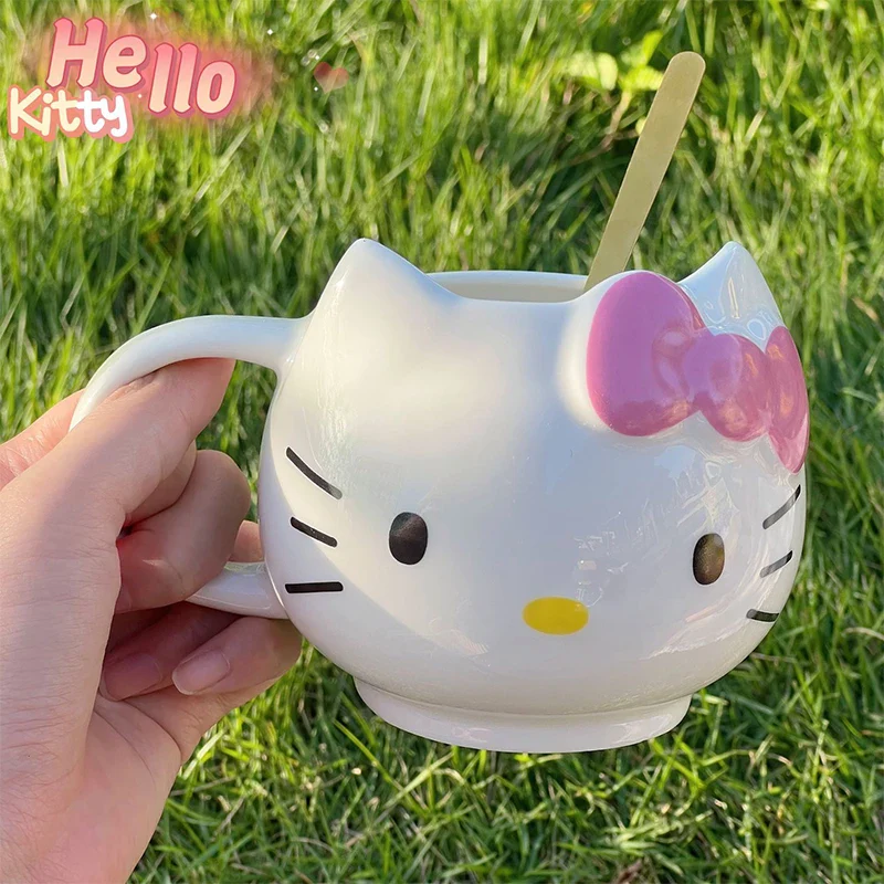 Hello Kitty Water Cup Cute Mug Heat-Resistant Ceramic Cup Juice Water Coffee Mug Kitchen Drinkware - Image 4