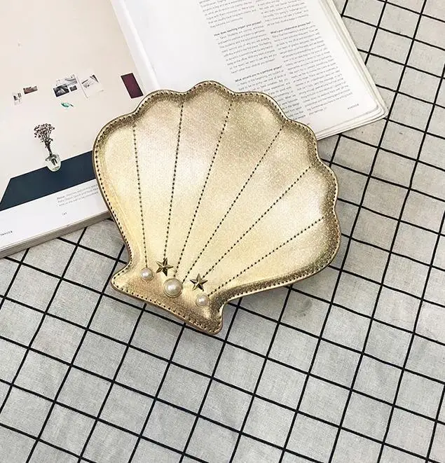 Irridescent Shell Bag Crossbody Shoulder Handbag Mermaid - Image 4