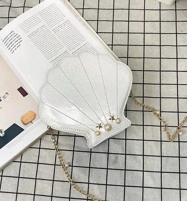 Irridescent Shell Bag Crossbody Shoulder Handbag Mermaid - Image 6