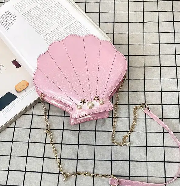 Irridescent Shell Bag Crossbody Shoulder Handbag Mermaid - Image 7