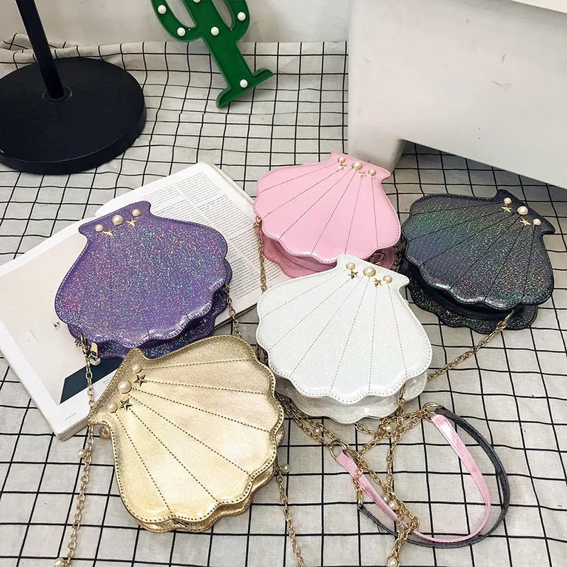 Irridescent Shell Bag Crossbody Shoulder Handbag Mermaid - Image 8