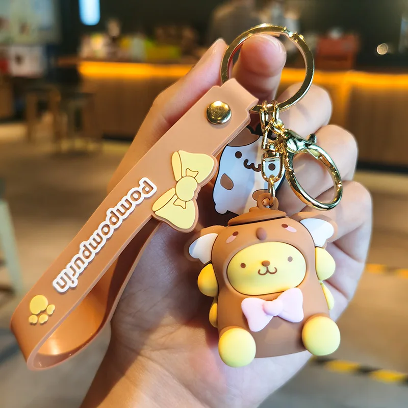 Kawaii Hello Kitty Keychain Sanrio My Melody Kuromi Cinnamoroll Car Key Ring Keychain - Image 15
