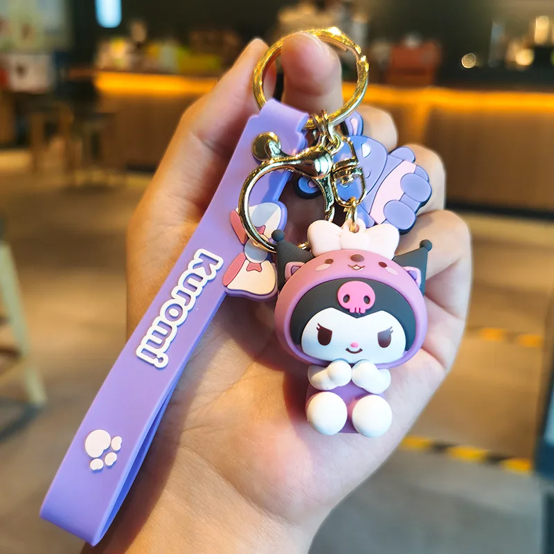 Kawaii Hello Kitty Keychain Sanrio My Melody Kuromi Cinnamoroll Car Key Ring Keychain - Image 16