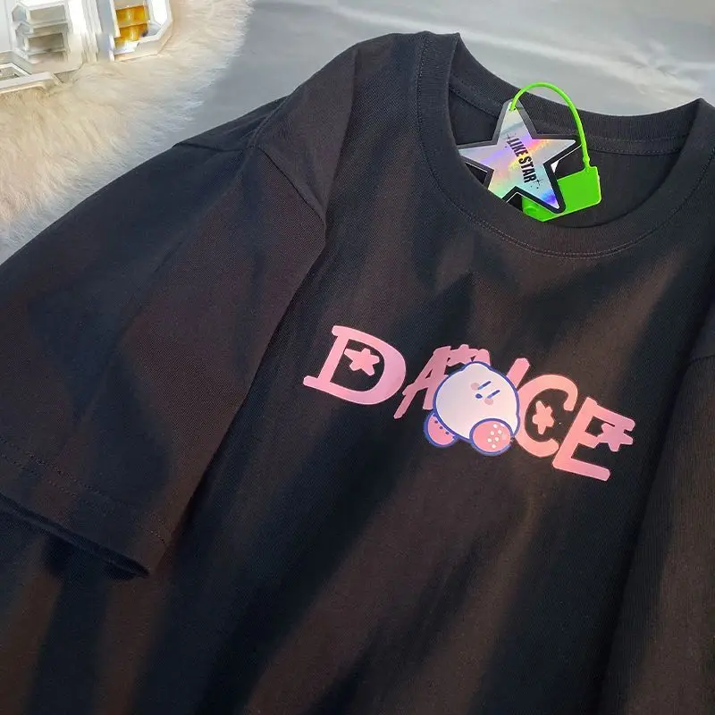 Kawaii Kirby T-shirt Anime Cotton Summer Loose Short-Sleeved Printed Top - Image 6