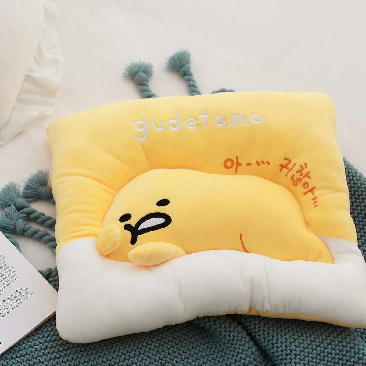 Sanrio Lazy Egg Gudetama Plush Pillow Cushion Chair Cover - Image 15