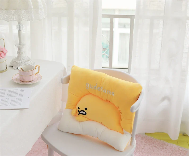 Sanrio Lazy Egg Gudetama Plush Pillow Cushion Chair Cover - Image 7
