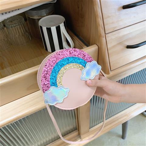 Mini Crossbody Bag Glitter Sequins Rainbow Multicoloured - Image 6